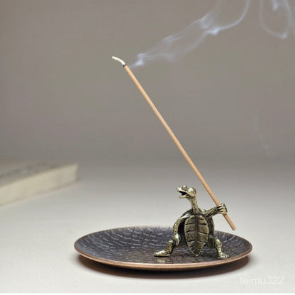 Ninja Turtle Brass Incense Holder / Bakhur Holder  & Ash Catcher Tray - Close Up | Pinky Promise