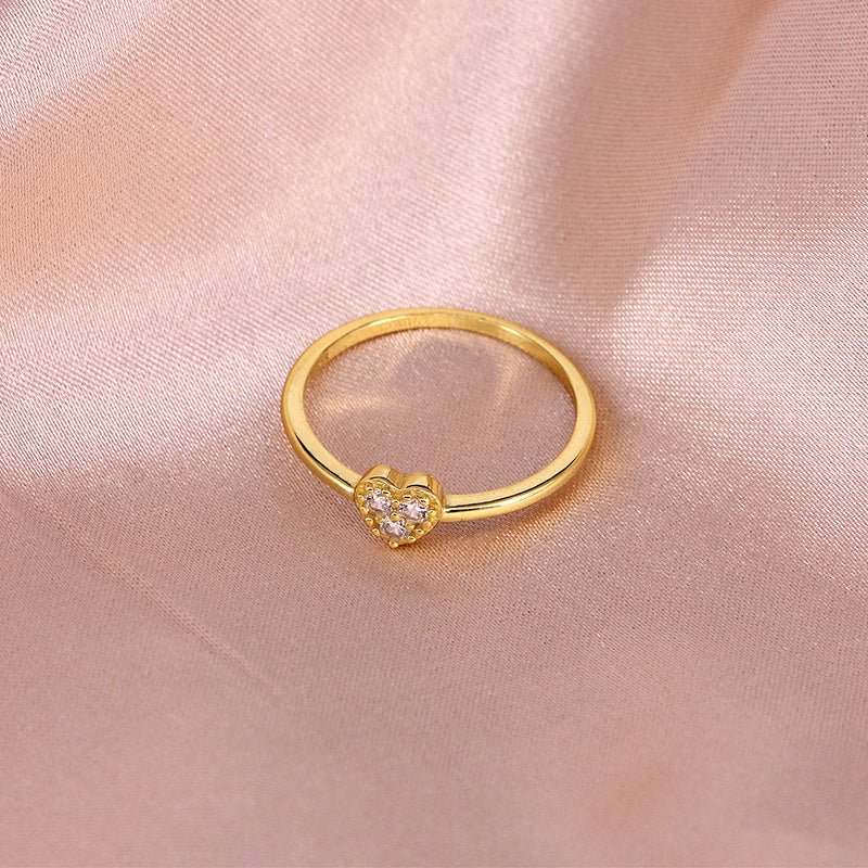 Pavé Heart Ring – 925 Sterling Silver, Gold Plated - Photo 7 | Pinky Promise