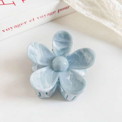 Pearlescent Baby Blue Hair Claw Clips – Elegant Marbled Acrylic Hair Accessories - Photo 6 | Pinky Promise