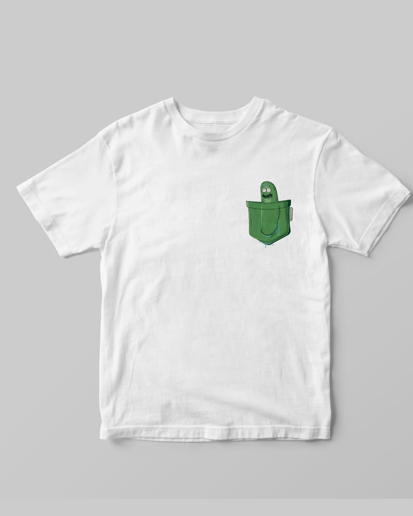 Pickle Rick Pocket T-shirt | Pinky Promise