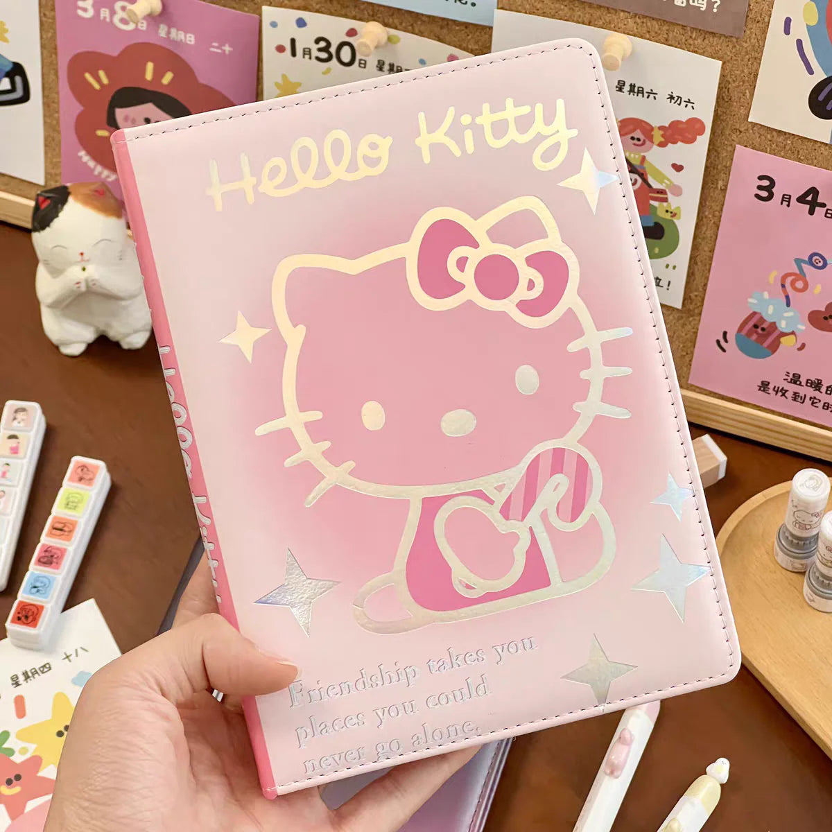 Pink Holographic Hello Kitty Notebook | Pinky Promise