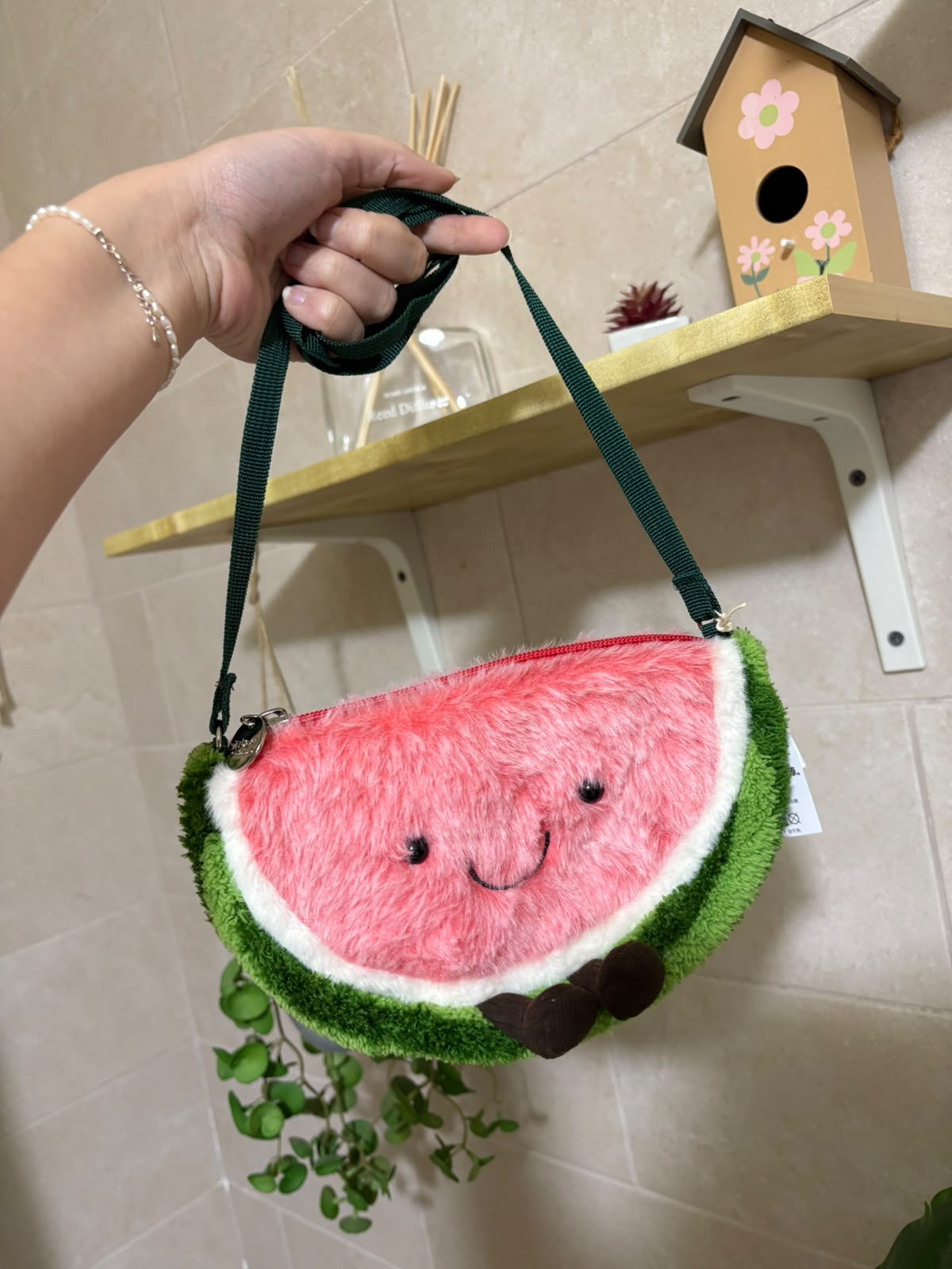 Plush Watermelon Crossbody Bag - Photo 4 | Pinky Promise
