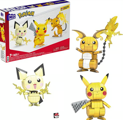 Pokémon build and show evolution trio | Pinky Promise