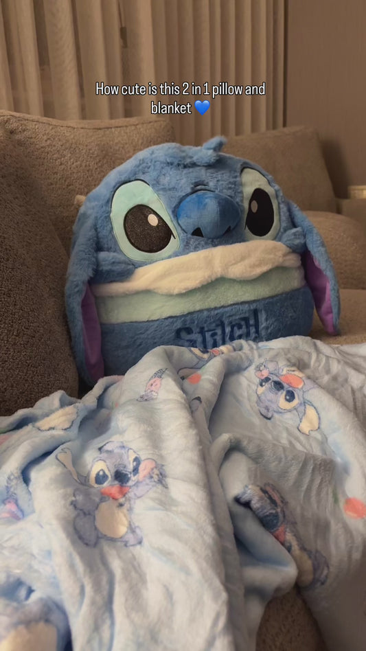 Stitch 2 in 1 pillow and blanket