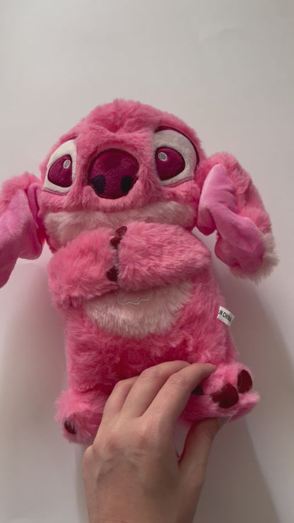 Breathing stitch and angle plush toys