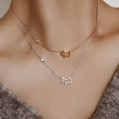 Puppy Outline Necklace - 925 Sterling Silver - Photo 4 | Pinky Promise