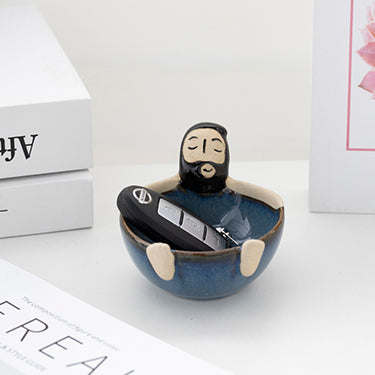 Quirky Bearded Man Ceramic Bowl | Pinky Promise
