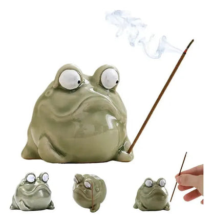 Quirky Ceramic Frog Incense / Bakhur Holder - Photo 5 | Pinky Promise