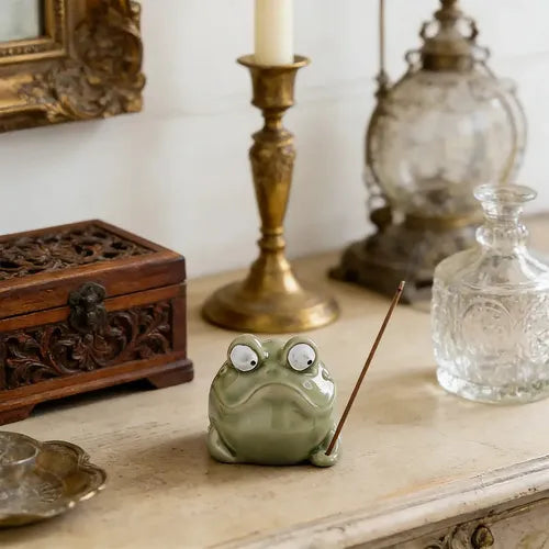 Quirky Ceramic Frog Incense / Bakhur Holder - Photo 7 | Pinky Promise