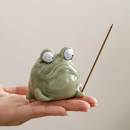 Quirky Ceramic Frog Incense / Bakhur Holder - Photo 8 | Pinky Promise