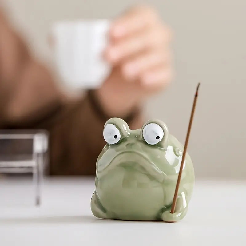 Buy Quirky Ceramic Frog Incense / Bakhur Holder at Pinky Promise