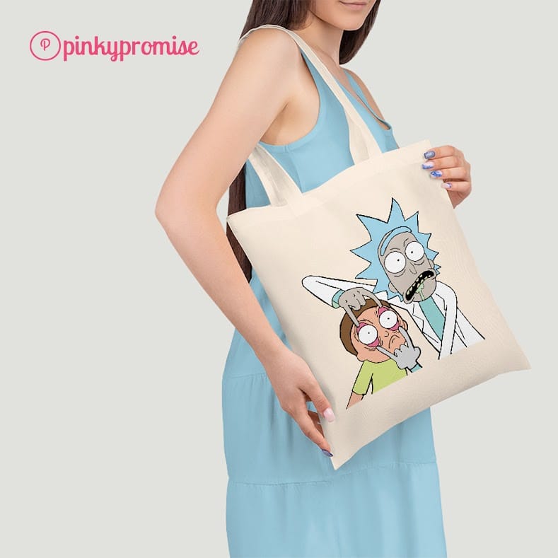 Buy rick and morty tote bag at Pinky Promise