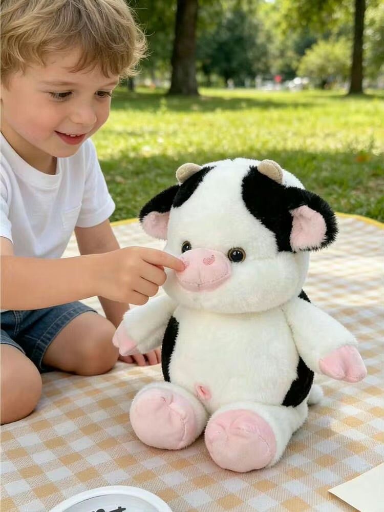 Running Cute cow plush - 35 cm - Photo 10 | Pinky Promise