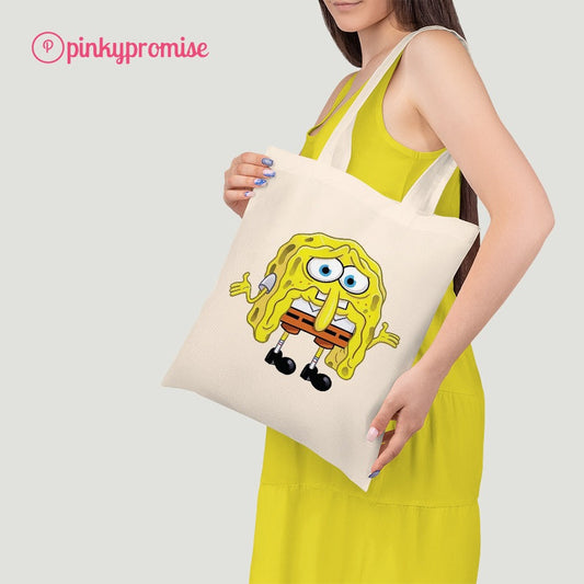 Buy Sad Spongebob tote bag at Pinky Promise