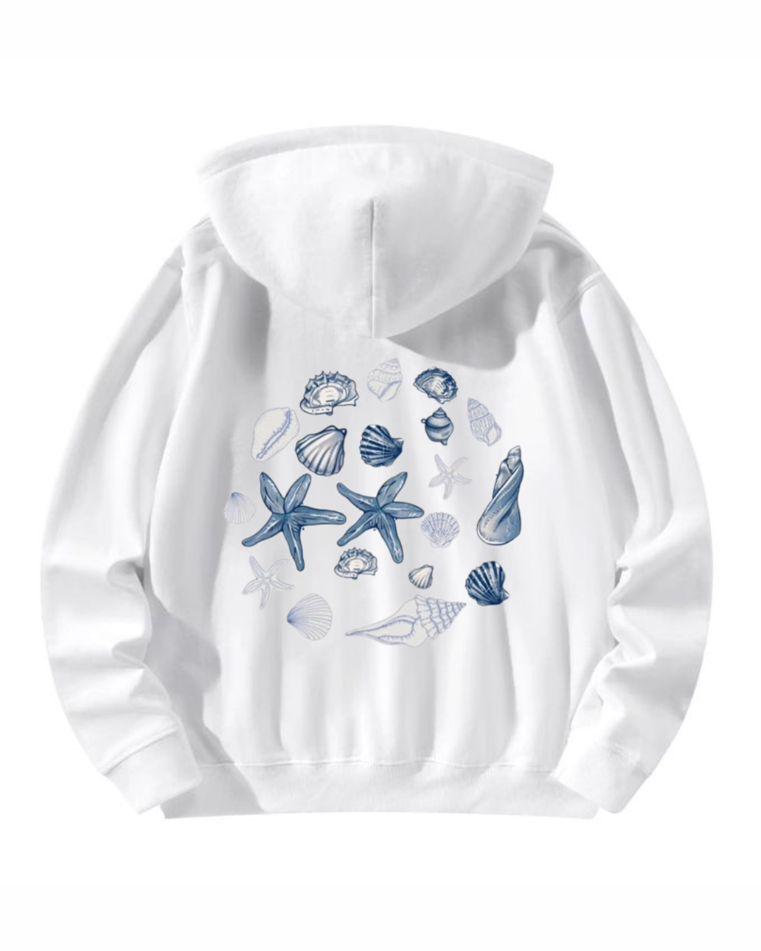 Buy Seashells hoodie - back + front design at Pinky Promise