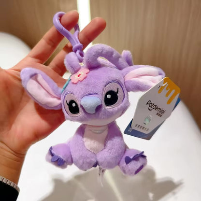 Stitch and angel Plush keychains - Close Up | Pinky Promise