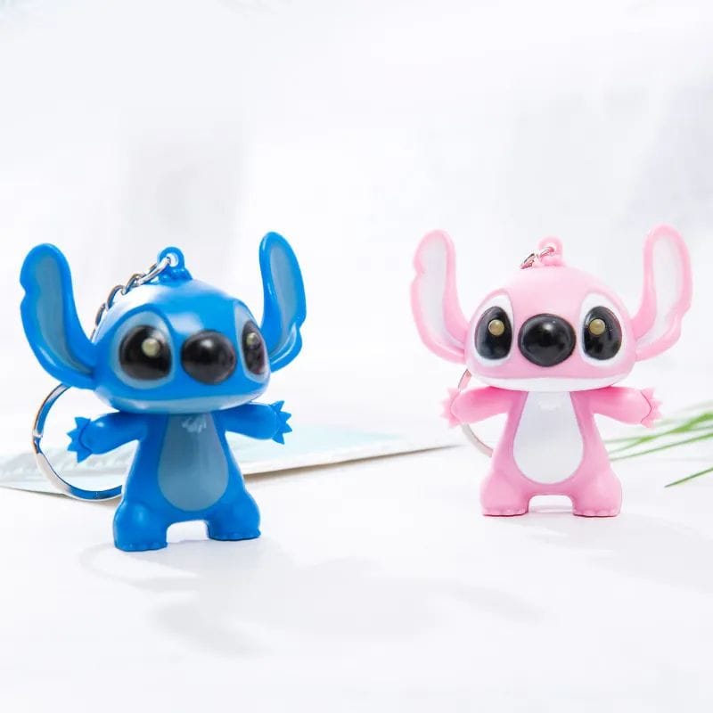 stitch flash light keychains