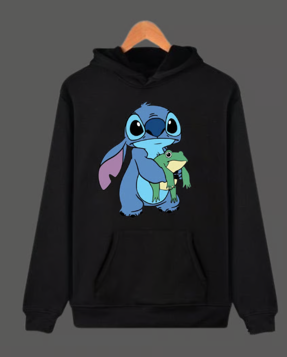 Stitch Holding Frog Hoodie | Pinky Promise