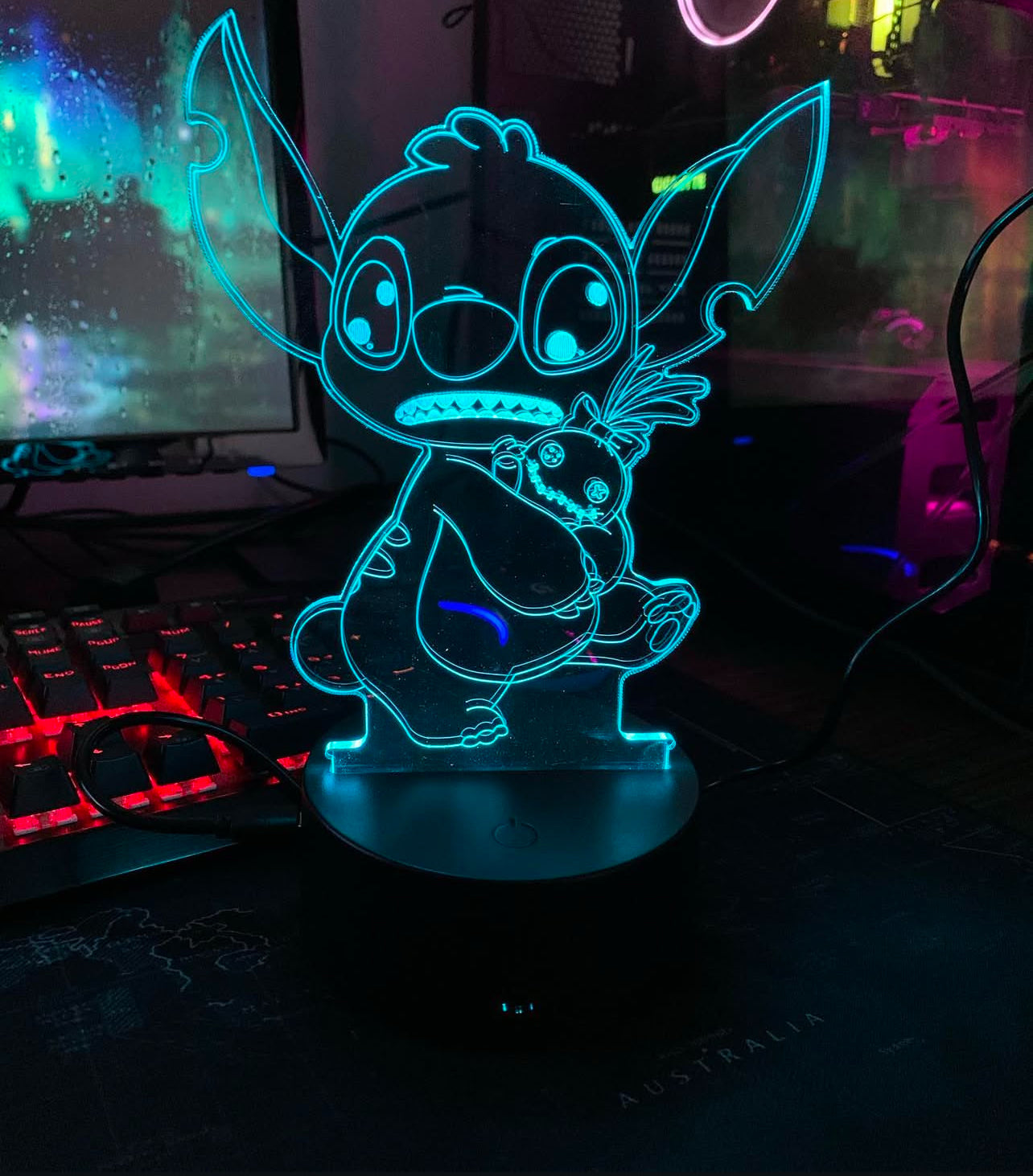 Stitch led 3d light | Pinky Promise