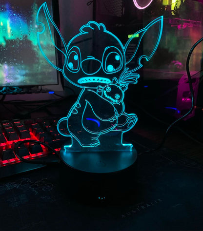Stitch led 3d light | Pinky Promise
