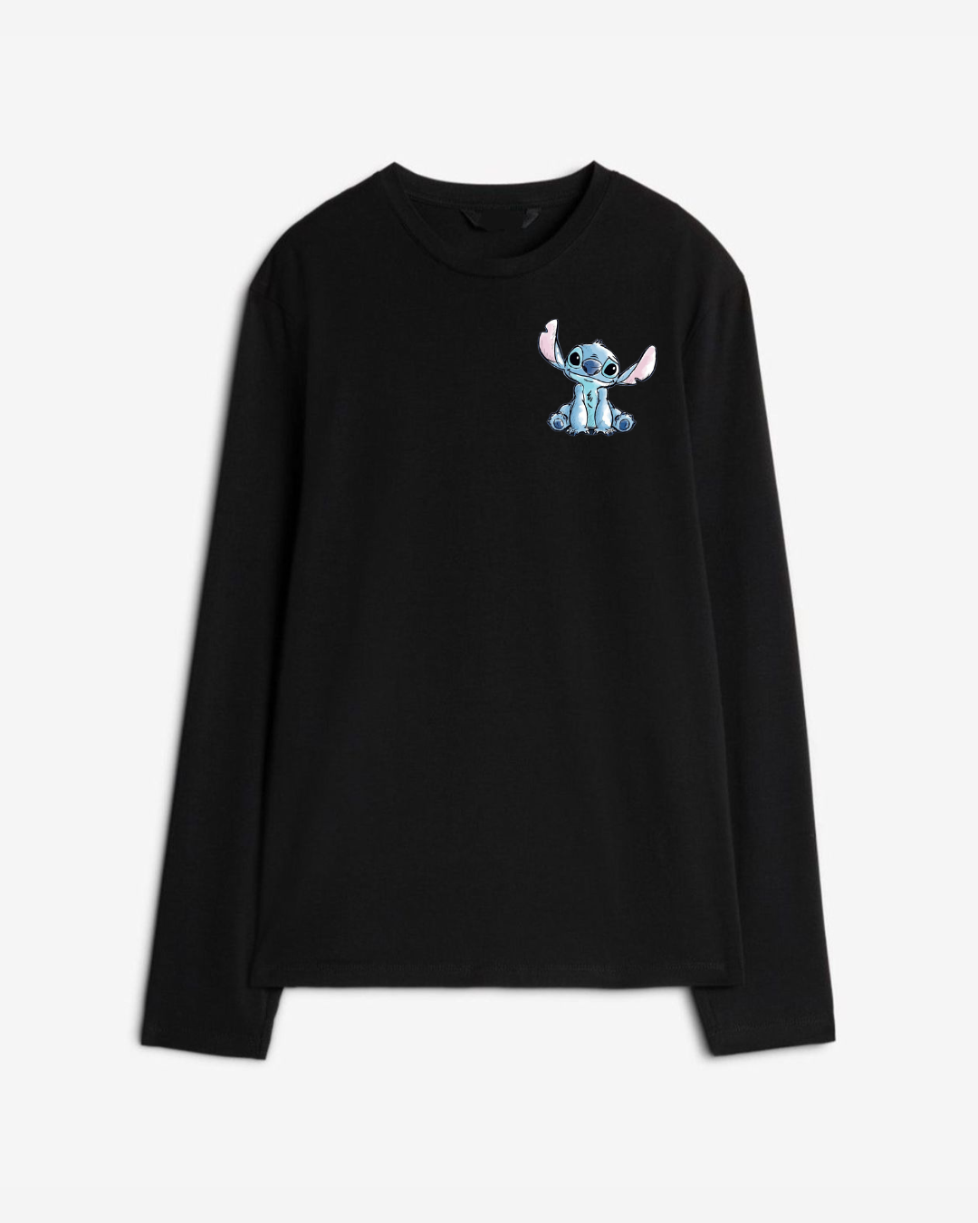 Stitch Long Sleeve Cotton T-shirt | Pinky Promise