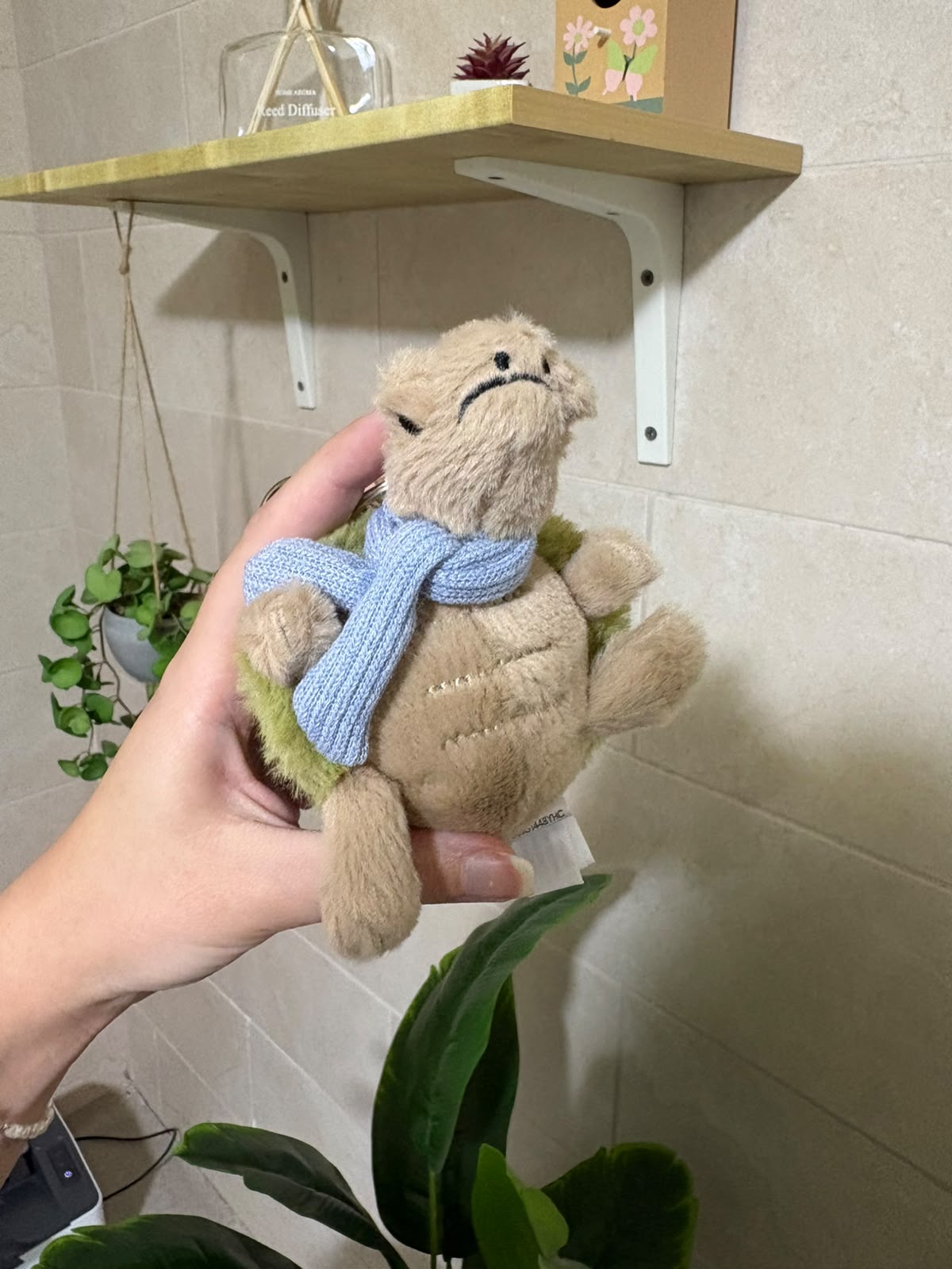 Turtle with Blue Scarf plush keychain - 10 cm - Photo 4 | Pinky Promise
