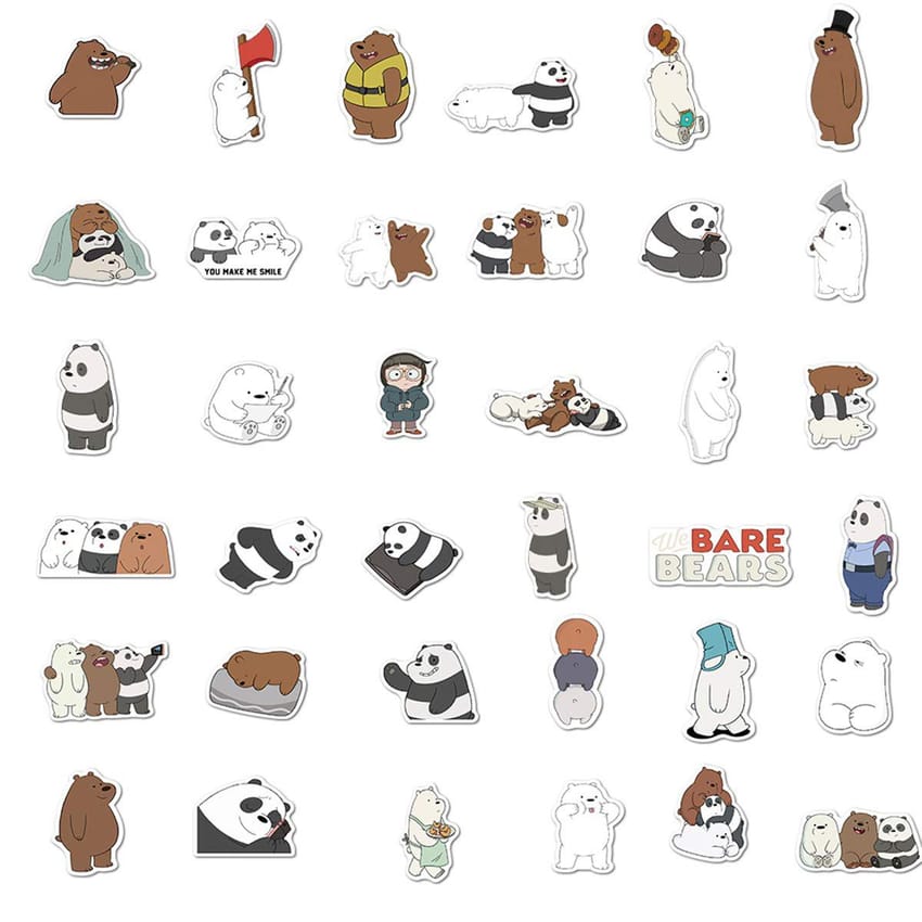 We bare bears stickers - Close Up | Pinky Promise